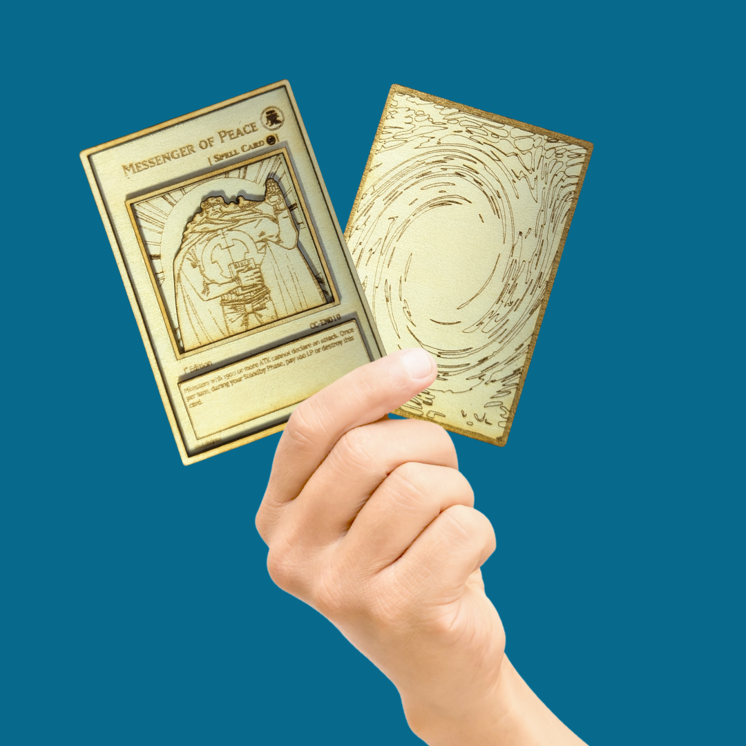 Messenger of Peace - Carta Yu-Gi-Oh! Crossover in Legno – Collab OricasWorld 🕊️