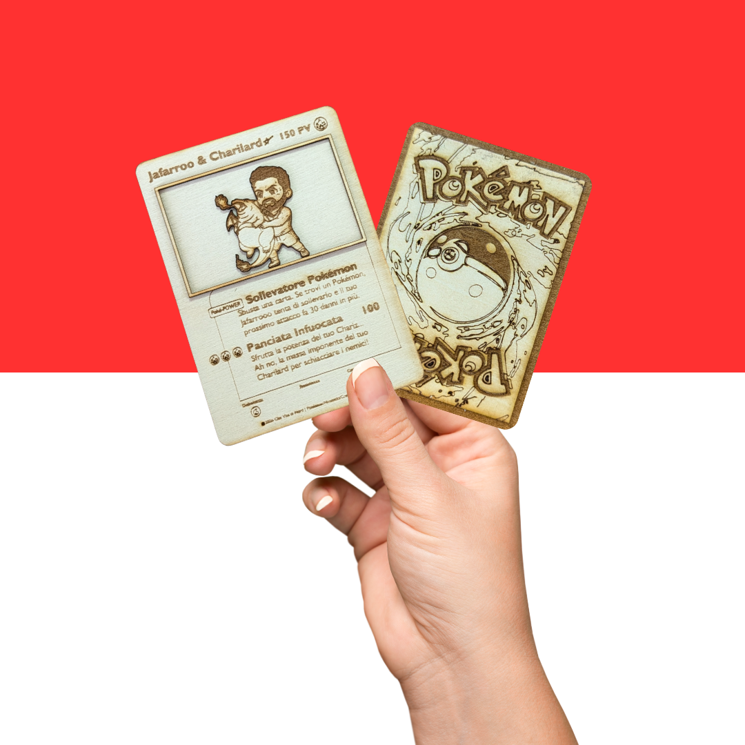 Jafarrooo e Charilard • Carta Pokémon • Multistrato • Incisione Laser 💪