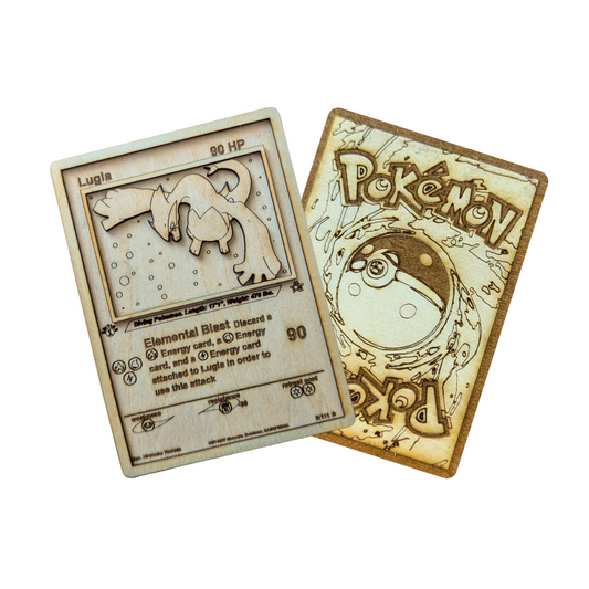 Carta Pokémon Lugia Multistrato in Legno con Incisione Laser ✨