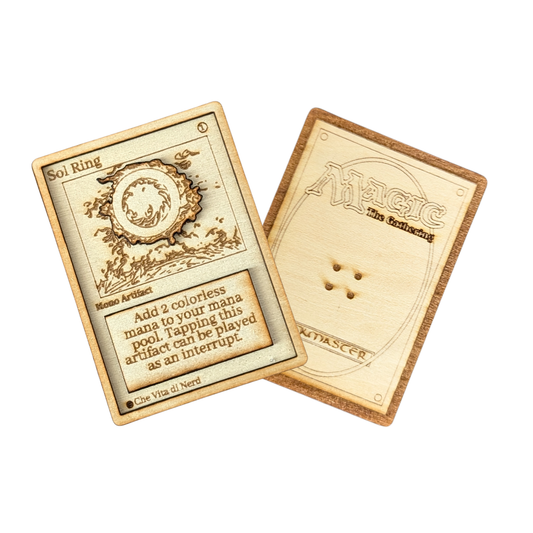 Sol Ring in Legno – Carta Magic The Gathering Multistrato con Incisione Laser 💍⚡