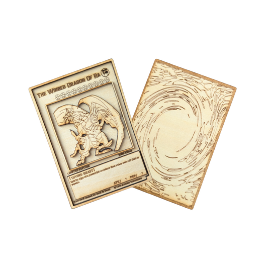 The Winged Dragon of Ra in Legno: Carta Yu‑Gi‑Oh! Multistrato con Incisione Laser 🐉