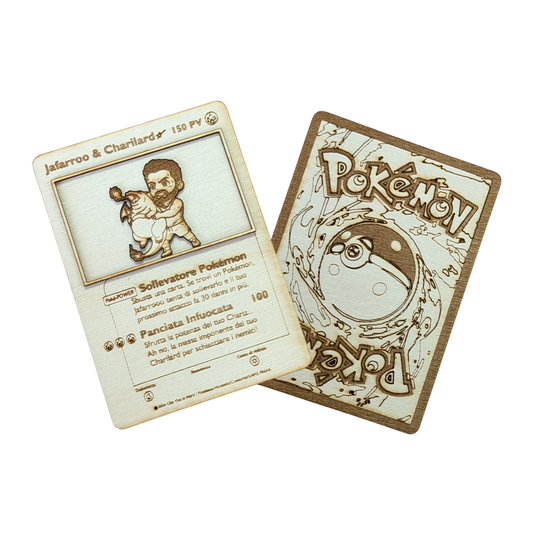 Jafarrooo e Charilard • Carta Pokémon • Multistrato • Incisione Laser 💪