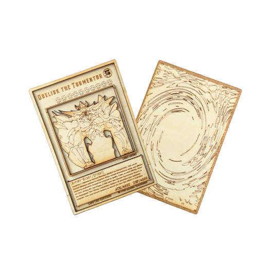 Obelisk the Tormentor in Legno: Carta Yu‑Gi‑Oh! Multistrato con Incisione Laser ⚡🗿