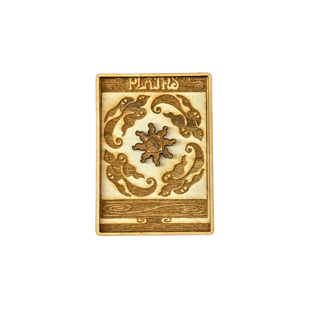 Plains in Legno – Carta Magic The Gathering Multistrato con Incisione Laser ☀️✨