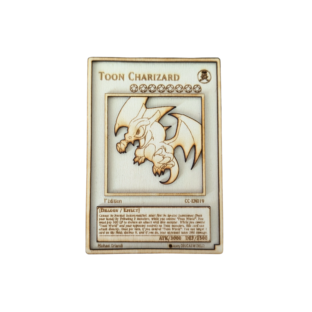 Toon Charizard – Carta Yu-Gi-Oh! Crossover in Legno – Collab OricasWorld 🔥🎴