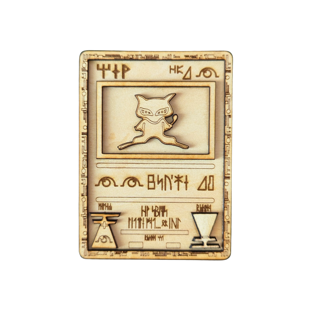 Mew Antico in Legno: la Carta Pokémon con Incisione Laser Multistrato ✨⚡️