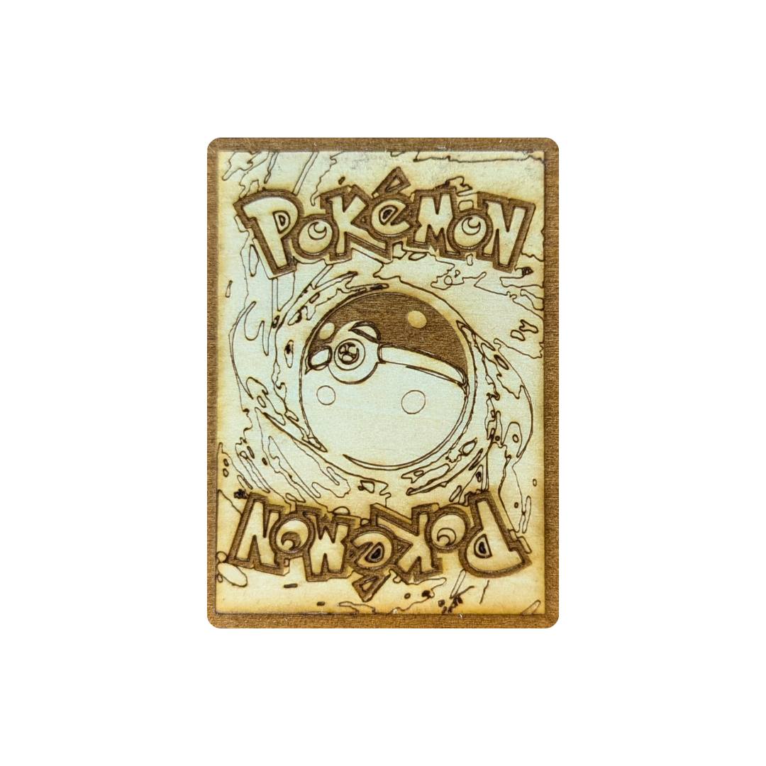 Carta Pokémon Ninetales Multistrato in Legno con Incisione Laser 🔥🦊