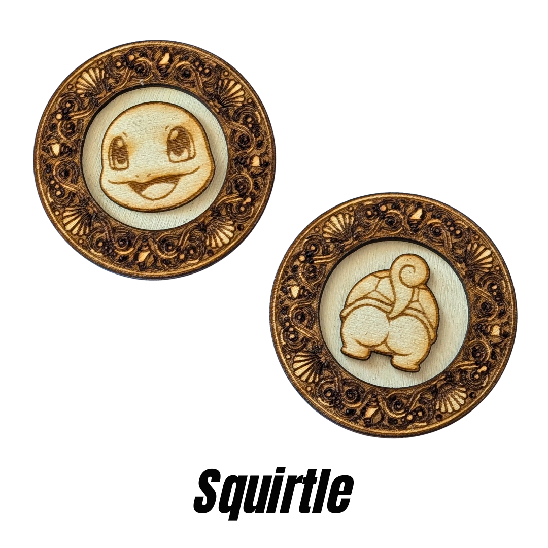 Moneta Pokémon Squirtle in Legno | Chiappette Edition