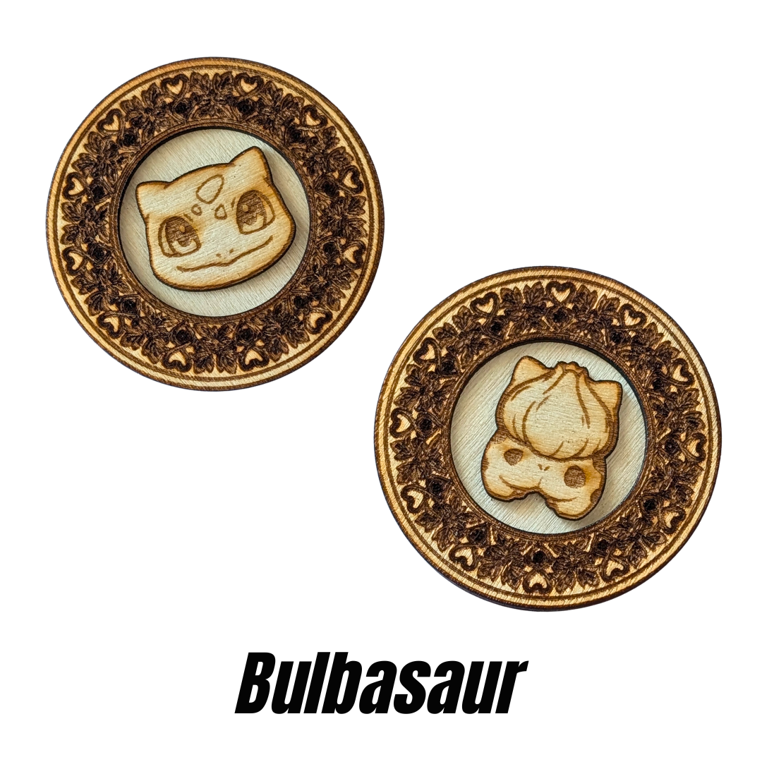 Moneta Pokémon Bulbasaur in Legno | Chiappette Edition
